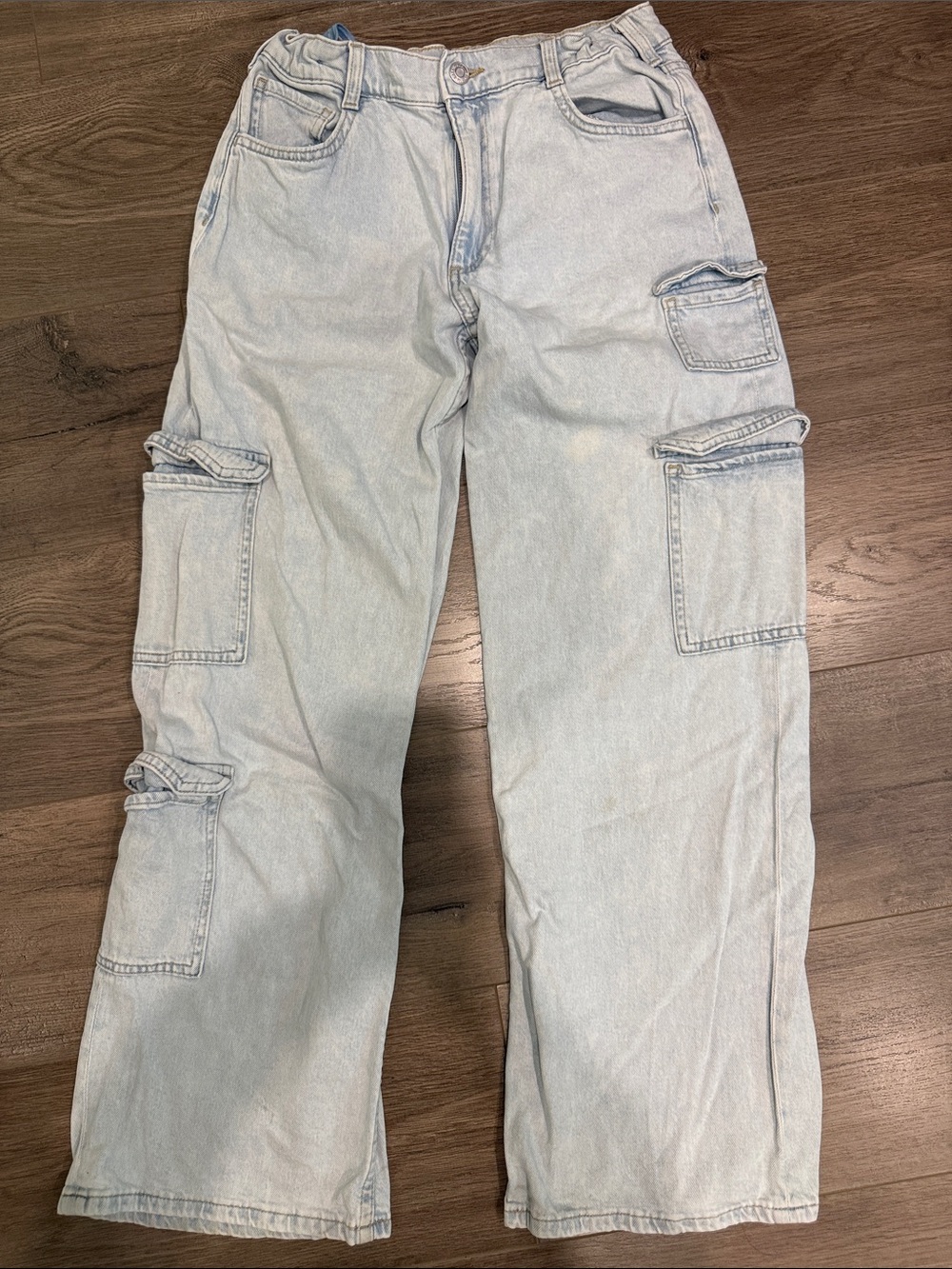 H&M Light Wash Kids Cargo Jeans